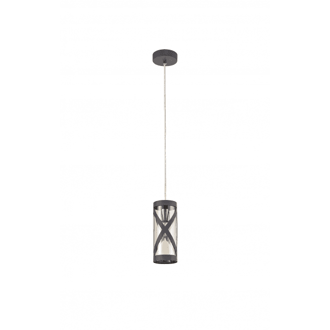 Discovery Lighting Tangier Single Light Ceiling Pendant in Matt Grey Finish