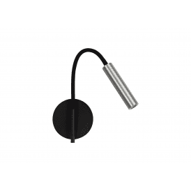 Tokyo Single Light LED Wall Fitting in Aluminium & Black Finish