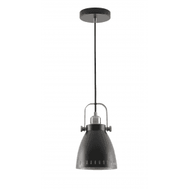 Volta Single Light Small Ceiling Pendant in Black Finish