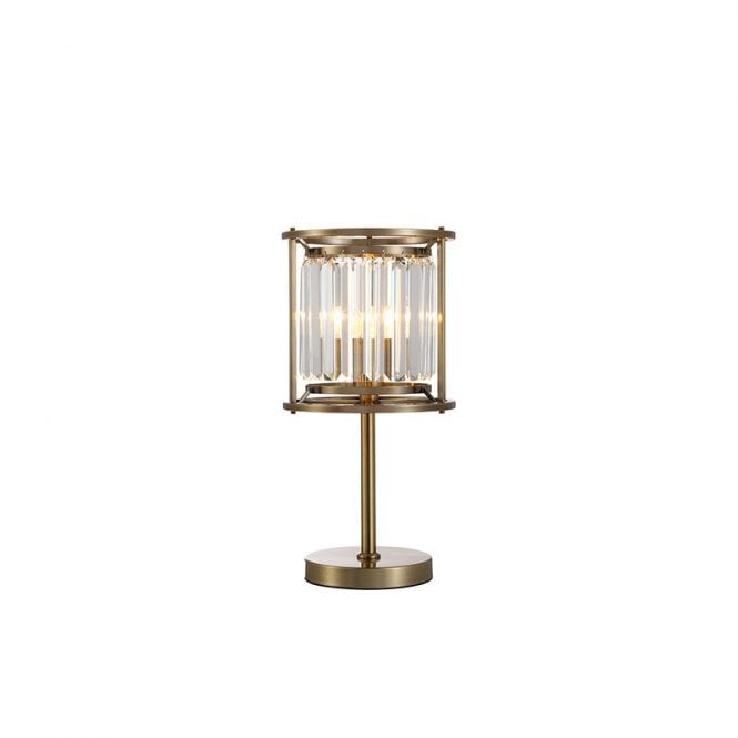 Discovery Lighting Wichita Crystal Table Lamp - Antique Brass