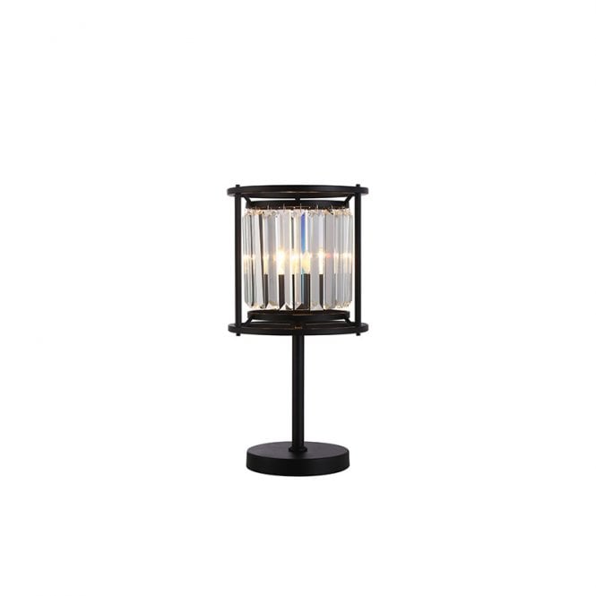 Discovery Lighting Wichita Crystal Table Lamp - Satin Black