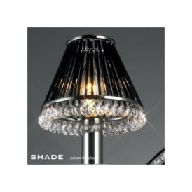 Black Chrome & Crystal Candle Light Shade