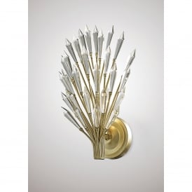 Fay Single Light Wall Fitting In Aged Gold Silver And Crystal Finish