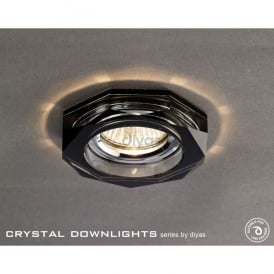 Halo Cluster Recessed Black Crystal Hexagonal Downlight Fascia Only