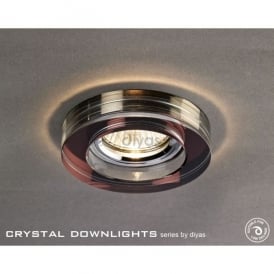 Halo Cluster Recessed Clear And Dark Purple Crystal Round Downlight Fascia Only