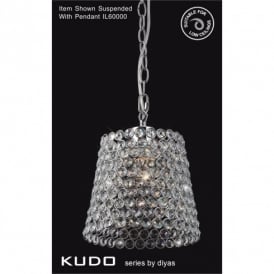 Kudo Crystal Ceiling Light Shade in Polished Chrome Finish