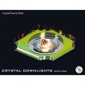 Slim Recessed Spectrum Crystal Concave Corner Downlight Fascia Only