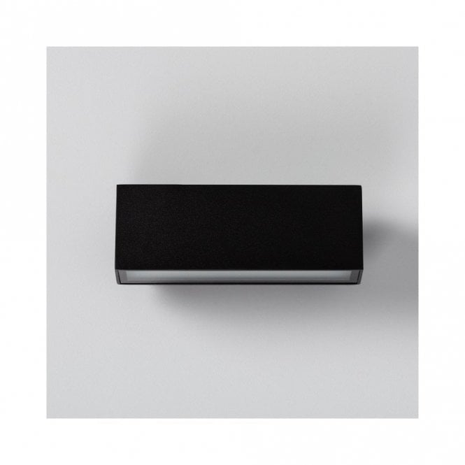 Iluzzia E1270  Carinae Warm White LED Outdoor Up & Down Wall Light in a Black Finish with a Frosted Diffuser