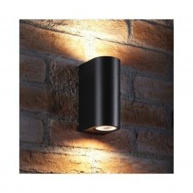 E1321 Iluzzia Big Gala Outdoor Up & Down Wall Light in Black Finish