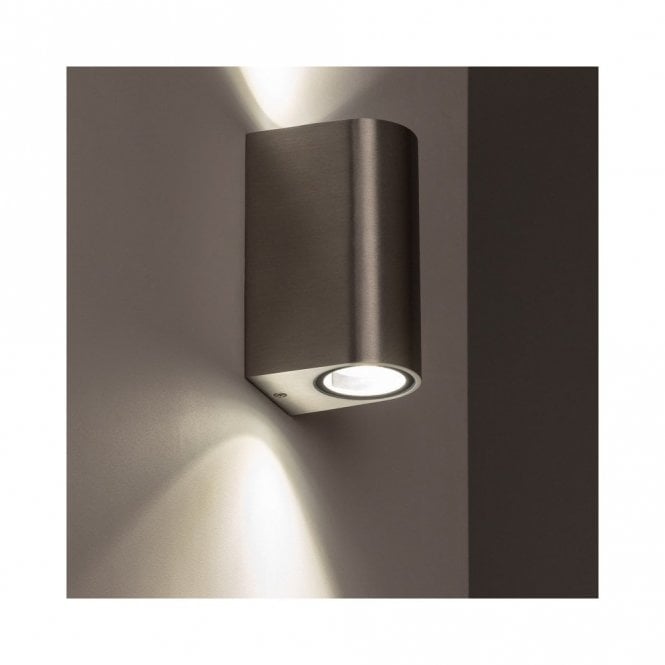 Iluzzia E1353 Gala 2 Light Outdoor Up & Down Wall Fitting in Chrome Finish