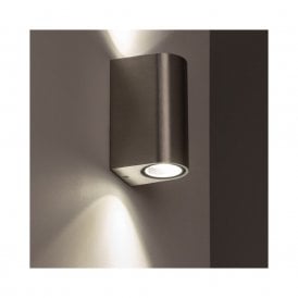 E1353 Iluzzia Gala 2 Light Outdoor Up & Down Wall Fitting in Chrome Finish