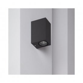 E2037 Iluzzia Miseno Outdoor 2 Light Up & Down Wall Fitting in Dark Grey Finish