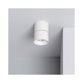 E2069 Iluzzia Onuba 15W Warm White LED Single Spotlight Fitting in White Finish
