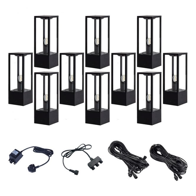 EasyFit Core 12v  Garden Lights - Aspen LED Pedestal Light Kit - 10 Lights