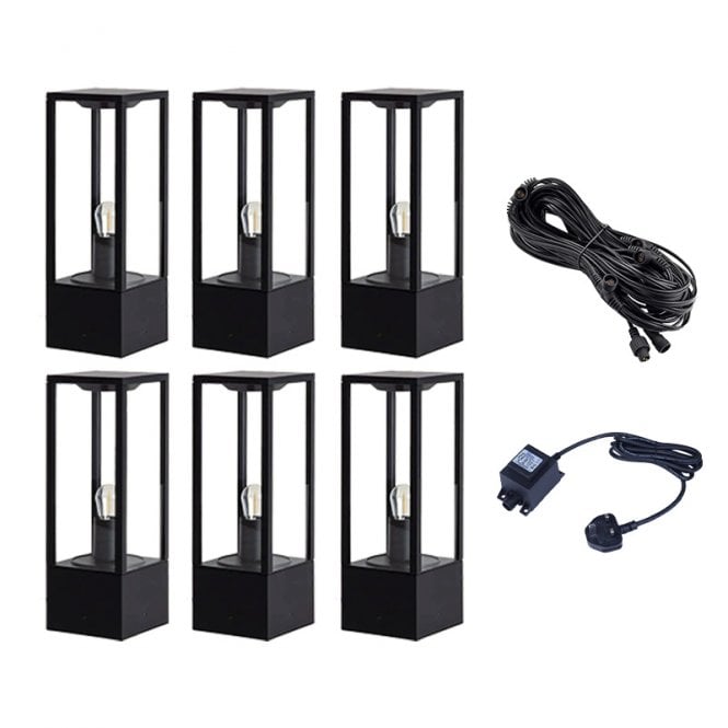 EasyFit Core 12v  Garden Lights - Aspen LED Pedestal Light Kit - 6 Lights