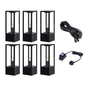 EasyFit Core 12v Garden Lights - Aspen LED Pedestal Light Kit - 6 Lights