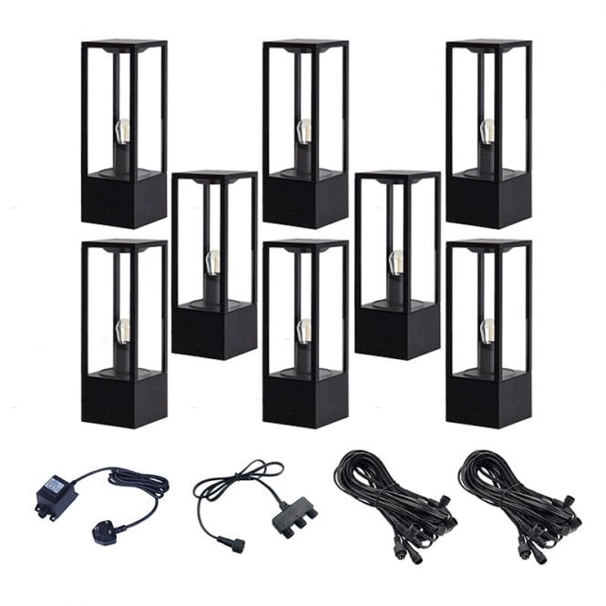 EasyFit Core 12v  Garden Lights - Aspen LED Pedestal Light Kit - 8 Lights