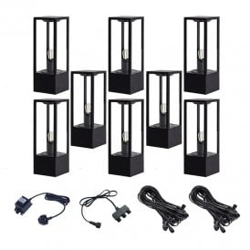 EasyFit Core 12v Garden Lights - Aspen LED Pedestal Light Kit - 8 Lights