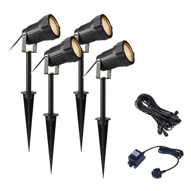 EasyFit Core 12v  Garden Lights - Bloom LED SpotLights Kit - 4 Lights