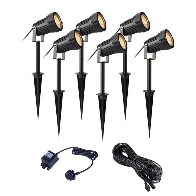 EasyFit Core 12v  Garden Lights - Bloom LED SpotLights Kit - 6 Lights