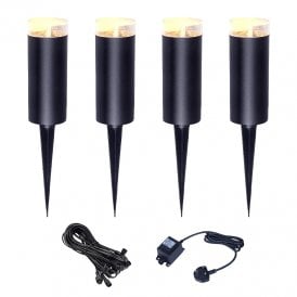 EasyFit Core 12v Garden Lights - Botanic LED Post Light Kit - 4 Lights
