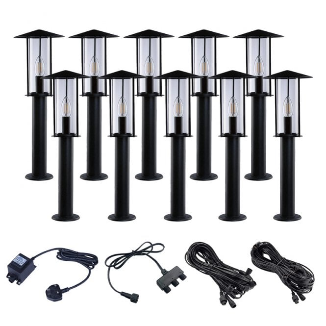 EasyFit Core 12v  Garden Lights - Elm LED Post Light Kit - 10 Lights