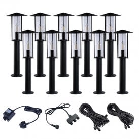 EasyFit Core 12v Garden Lights - Elm LED Post Light Kit - 10 Lights