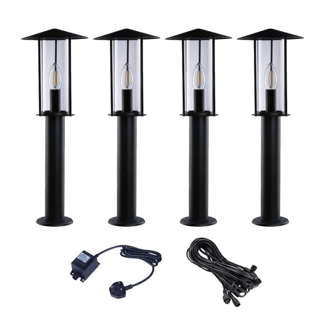 EasyFit Core 12v  Garden Lights - Elm LED Post Light Kit - 4 Lights