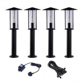 EasyFit Core 12v Garden Lights - Elm LED Post Light Kit - 4 Lights