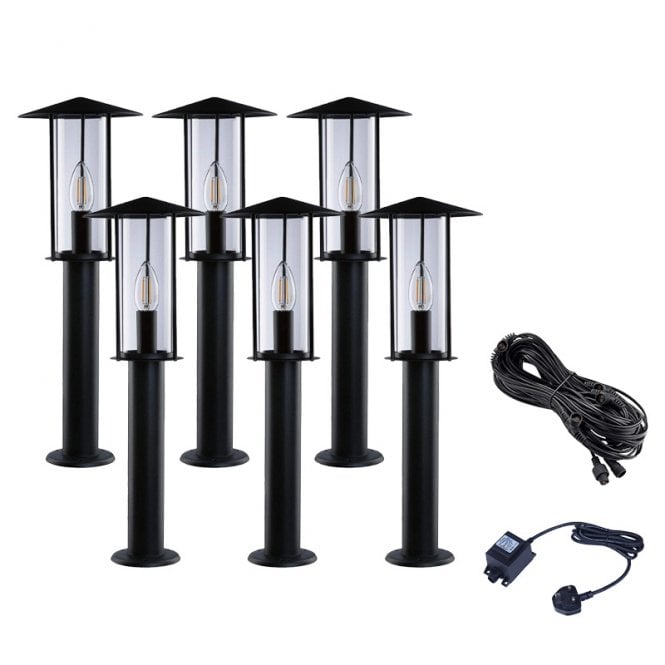 EasyFit Core 12v  Garden Lights - Elm LED Post Light Kit - 6 Lights