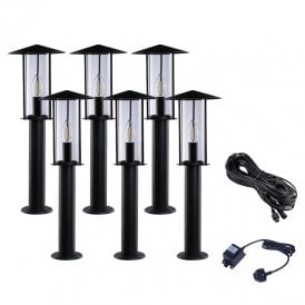 EasyFit Core 12v Garden Lights - Elm LED Post Light Kit - 6 Lights