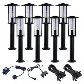 EasyFit Core 12v Garden Lights - Elm LED Post Light Kit - 8 Lights
