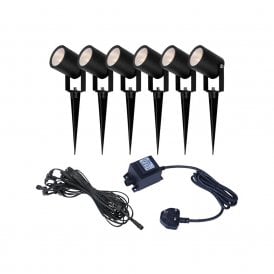EasyFit Core 12v Garden Lights - Fern LED Garden Spotlight Kit - 6 Lights
