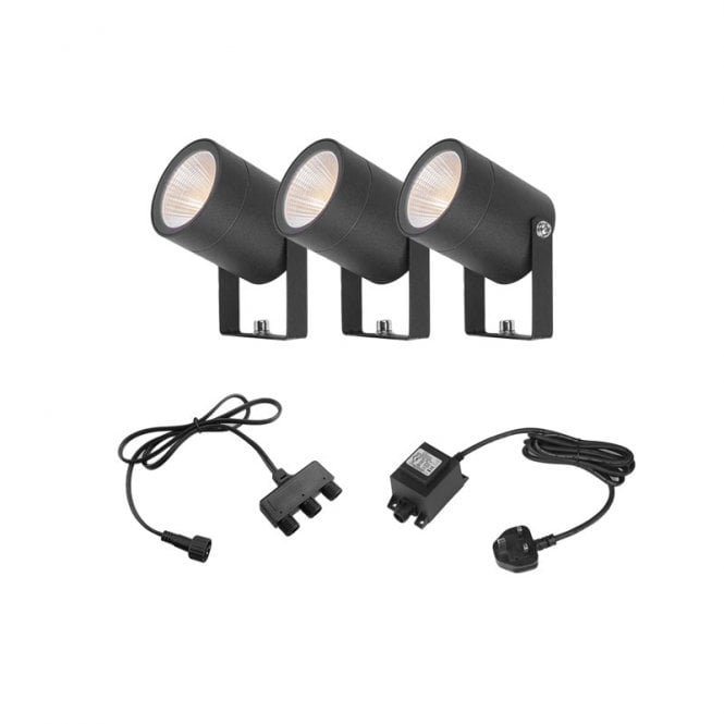 EasyFit Core 12v  Garden Lights - Fern LED Spotlight Kit - 3 Lights
