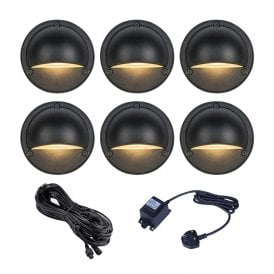 EasyFit Core 12v Garden Lights - Ivy LED Outdoor Flush Wall Light Kit - 6 Lights