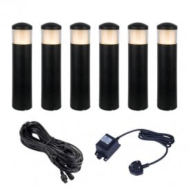 EasyFit Core 12v Garden Lights - Long LED Outdoor Bollard Light Kit - 6 Lights