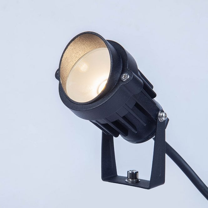 EasyFit Core 12v  Garden Lights - Palm 6W LED Spotlight - Black