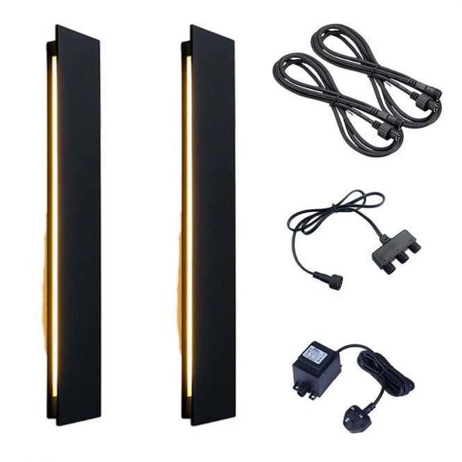 EasyFit Core 12v  Garden Lights - Poppy LED Outdoor Flush Wall Light Kit - 2 Lights