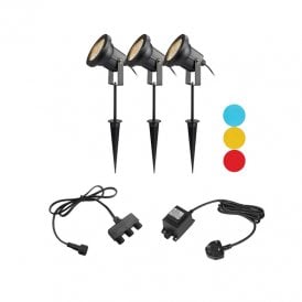 EasyFit Core 12v Garden Lights - Scene LED Spotlight Kit - 3 Lights