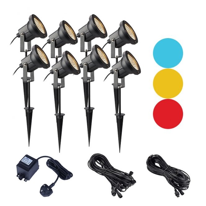 EasyFit Core 12v  Garden Lights - Scene LED Spotlight Kit - 8 Lights