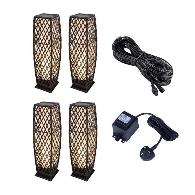 EasyFit Core 12v  Garden Lights - Violet LED Outdoor Feature Light Kit - 4 Lights