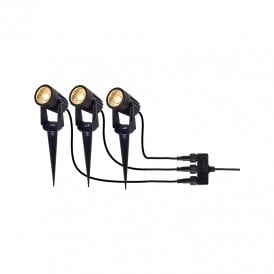 Easyfit Core 12v Garden Lights - Wisteria LED Outdoor Spotlight Kit - 3 Lights