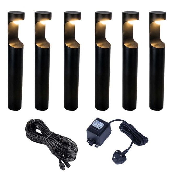 EasyFit Core 12v  Garden Lights - Yew LED Outdoor Post Light Kit - 6 Lights