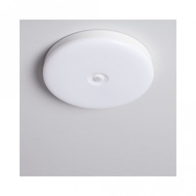 Edit Lighting 18W LED No Flicker Surface Mounted Panel with PIR Movement Sensor in White Finish