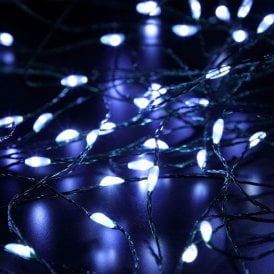 34.5M White LED Green Micro Wire Fairy Lights - 360 Lights