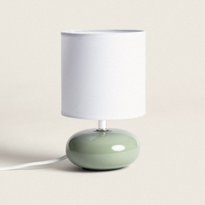 Edit Lighting Ava Ceramic Table Lamp In Celadon Green Finish