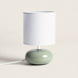 Ava Ceramic Table Lamp In Celadon Green Finish