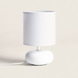 Ava Ceramic Table Lamp In White Finish