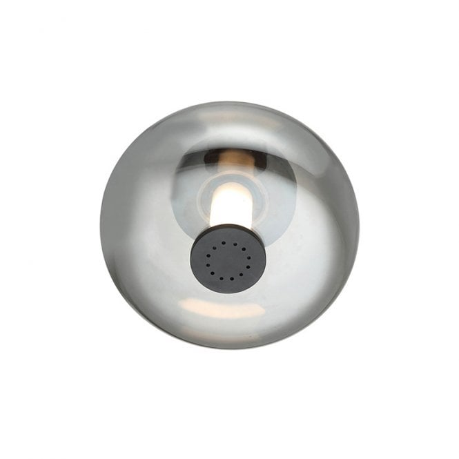Edit Lighting Avery LED Smoked Glass Flush Wall Light - Black