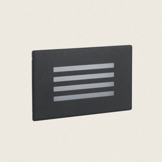 Edit Lighting Baliza CCT LED Recessed Outdoor Wall Light In Black Finish